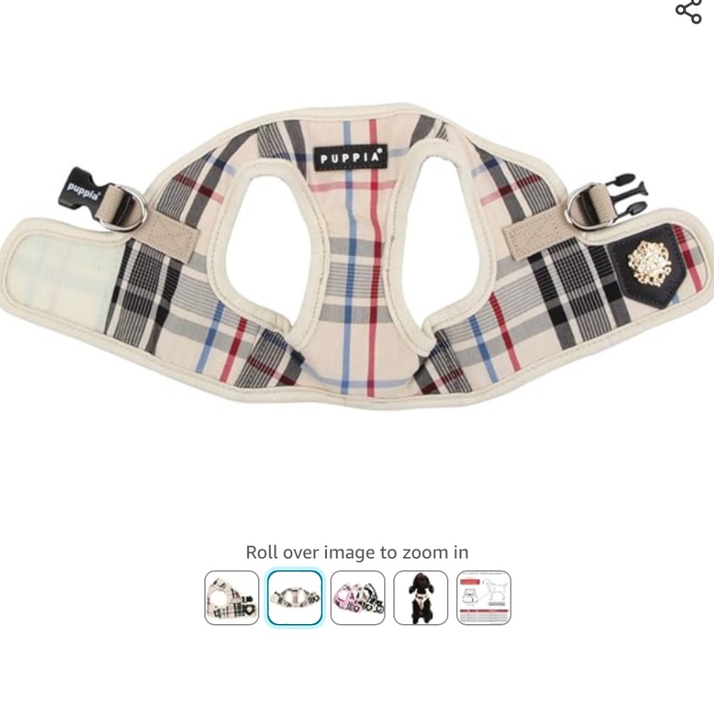 Puppia Authentic Junior Harness B, X-Small, Beige Brand New Tags On